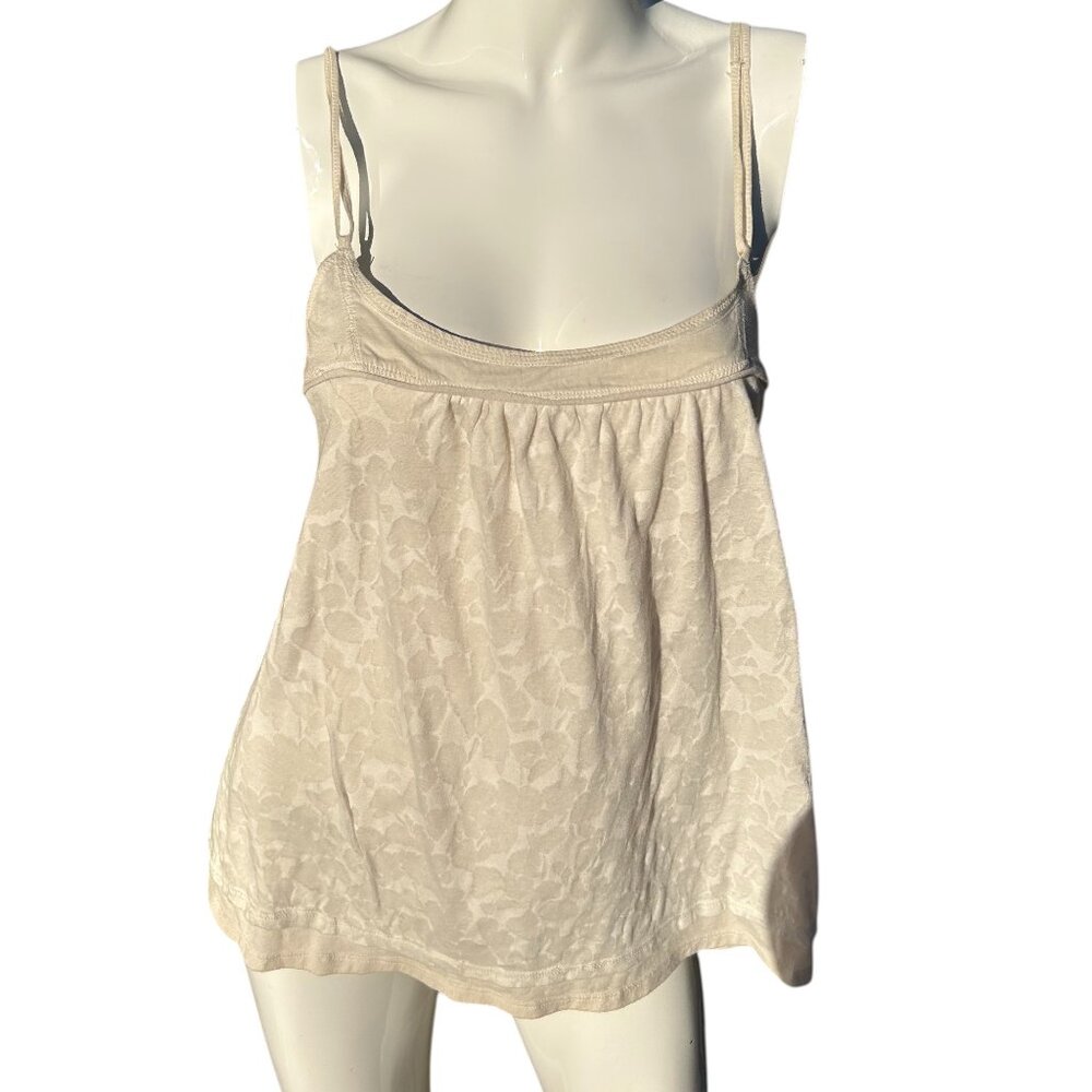 Y2K Ruehl By Abercrombie & Fitch Babydoll Top Cream Burnout M